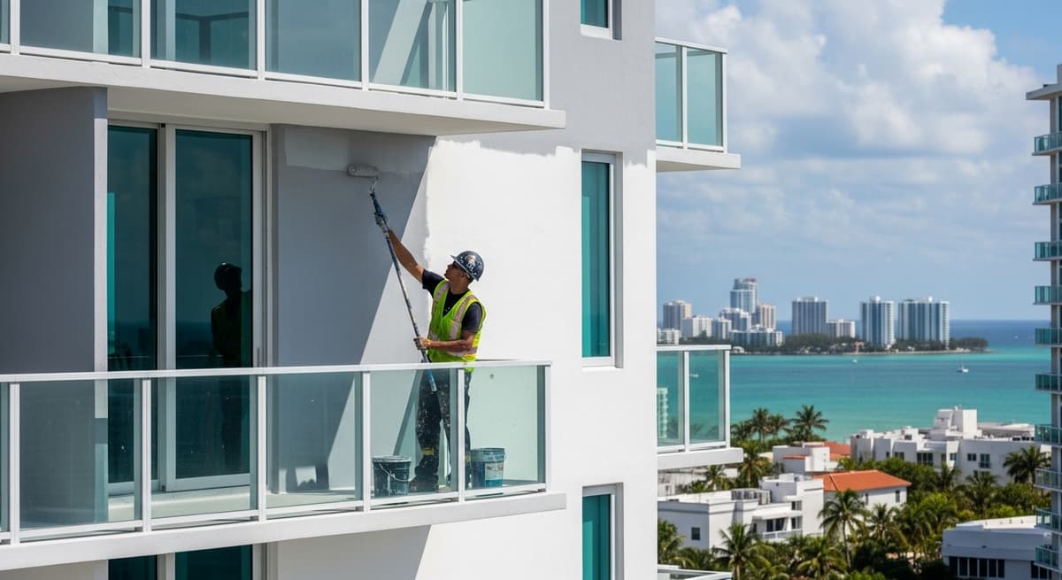 Professionally painted commercial space in Miami